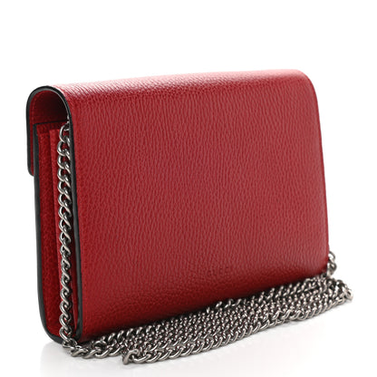 Gucci Calfskin Mini Dionysus Chain Wallet Hibiscus Red 3 of 9