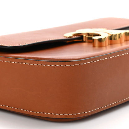 Celine Natural Calfskin Triomphe Shoulder Bag Tan 8 of 9