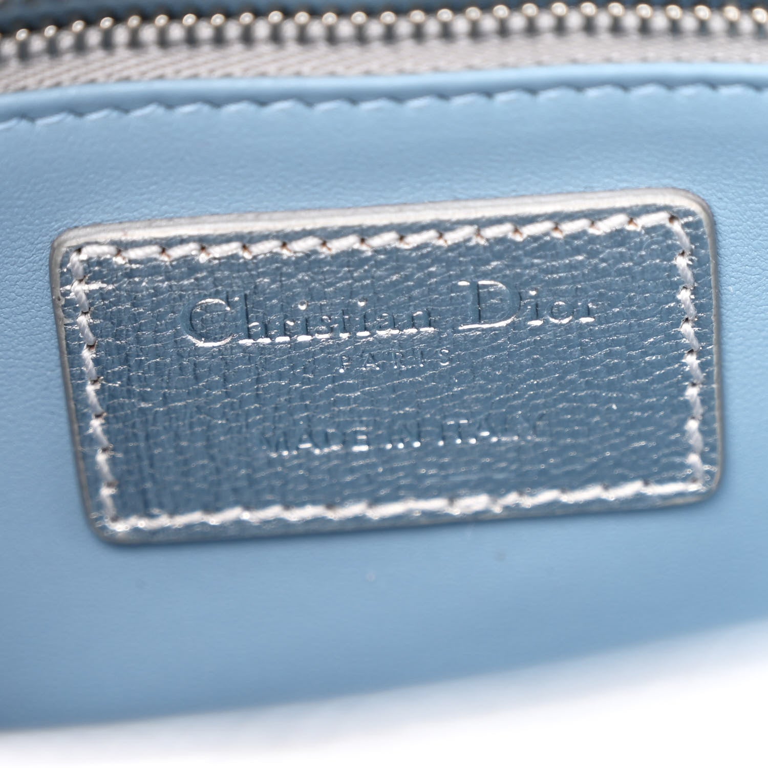 Christian Dior Metallic Grained Calfskin Cannage Small Lucky Badges My Lady Dior Silver 6 of 12