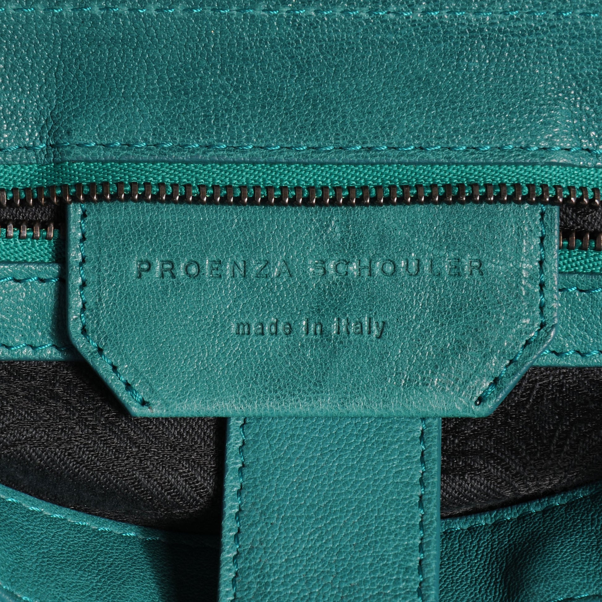 Proenza Schouler Lambskin PS1 Large Satchel Teal 7 of 8