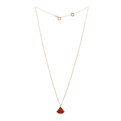 Bulgari 18K Rose Gold Diamond Carnelian Divas' Dream Pendant Necklace 2 of 3