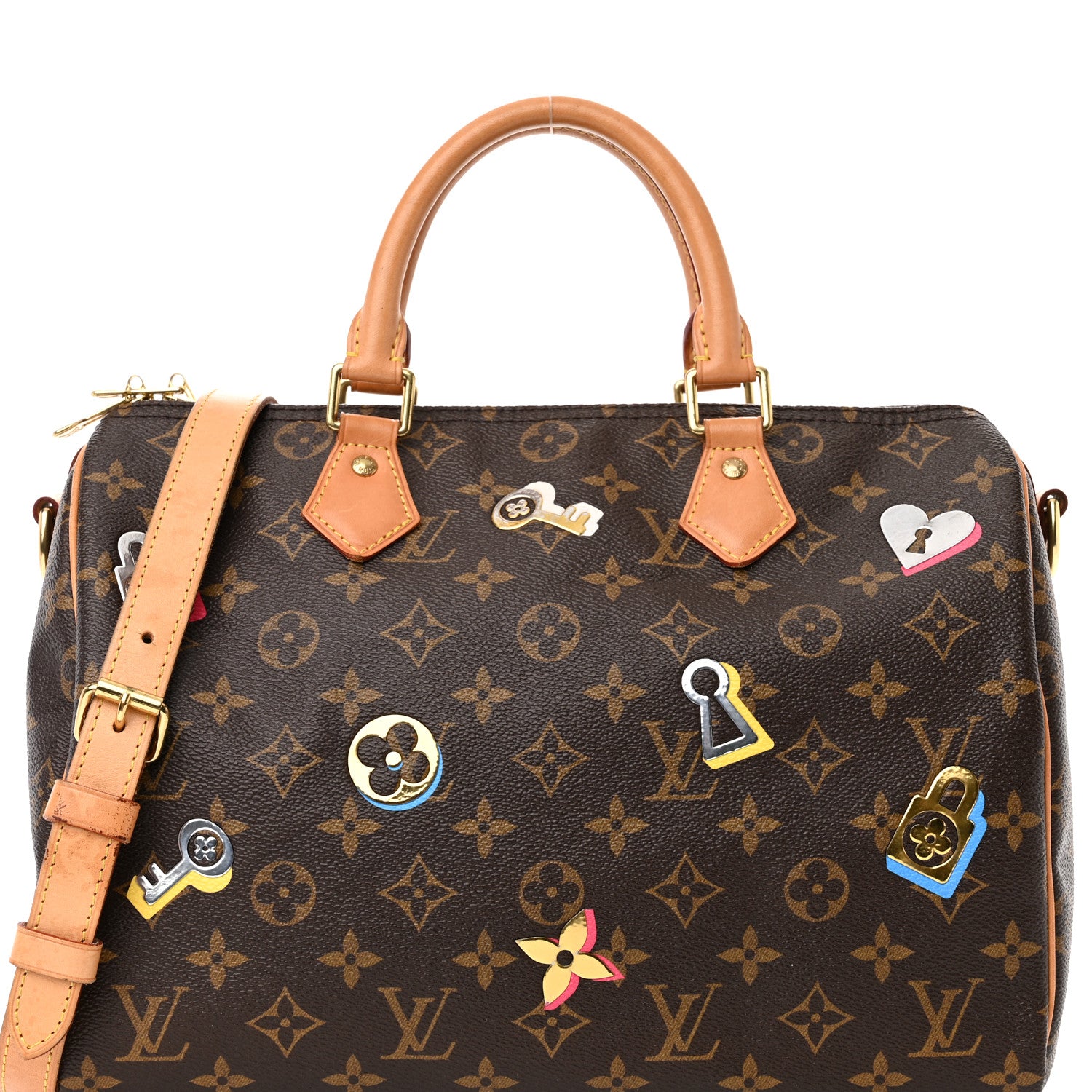 Louis Vuitton Monogram Love Lock Speedy Bandouliere 30 9 of 14