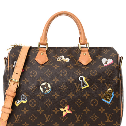 Louis Vuitton Monogram Love Lock Speedy Bandouliere 30 9 of 14