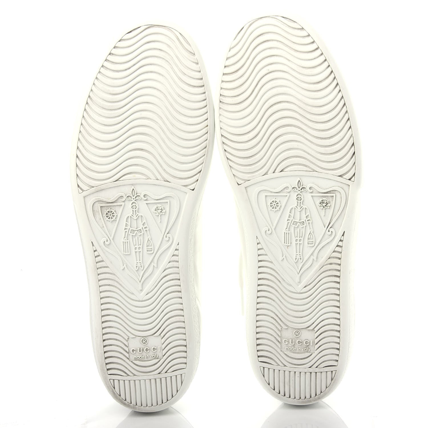 Gucci Calfskin Interlocking G Perforated Womens Ace Sneakers 39 White Grey Sky 6 of 11