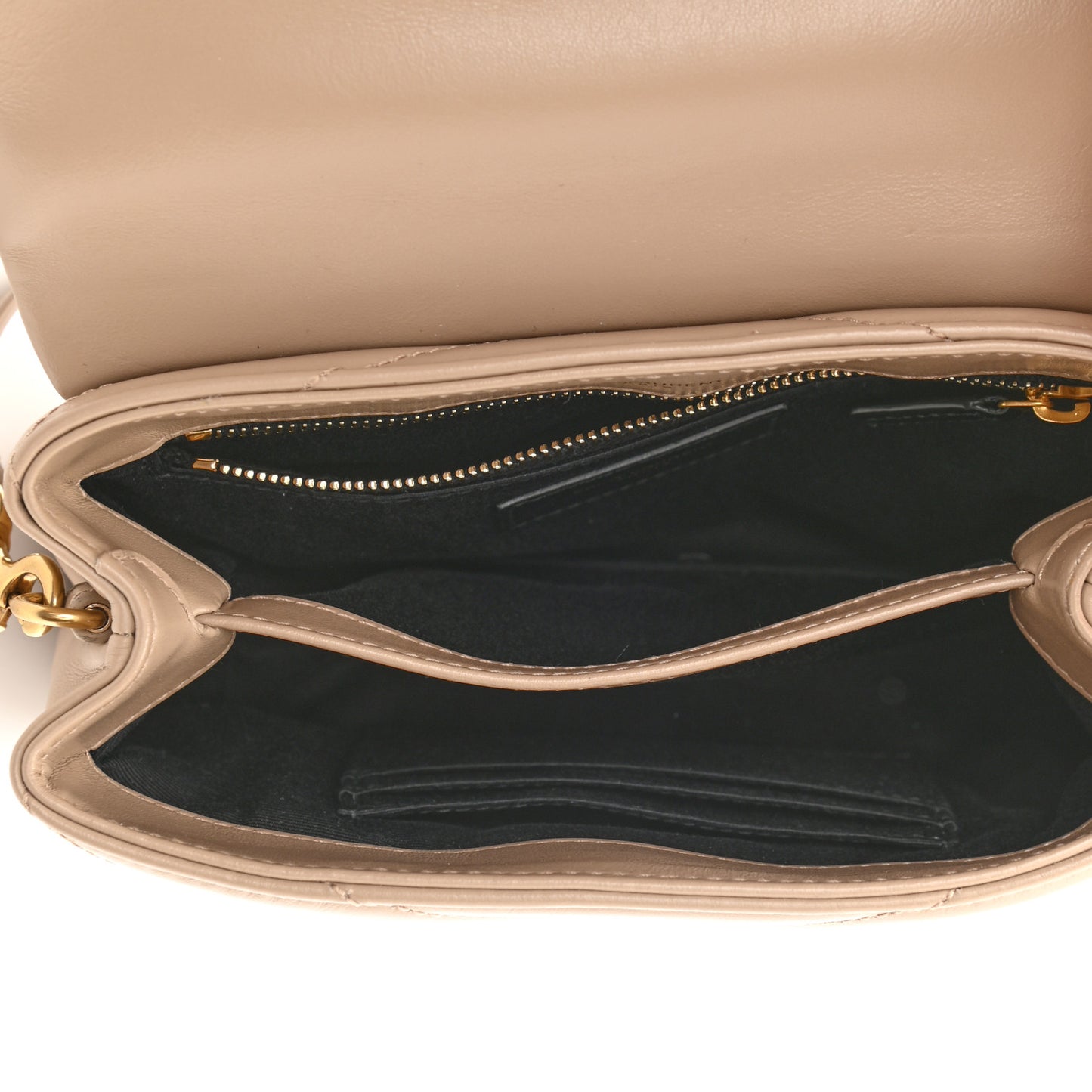 Calfskin Y Quilted Monogram Toy Loulou Crossbody Bag Dark Beige