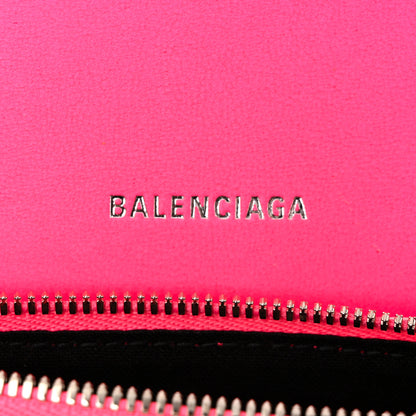 Balenciaga Shiny Box Calfskin XS Hourglass Wallet On Chain Fluo Pink 6 of 9
