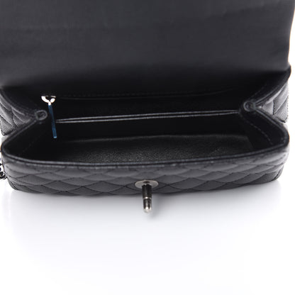 Chanel Caviar Lizard Quilted Mini Coco Handle Flap Black 5 of 10