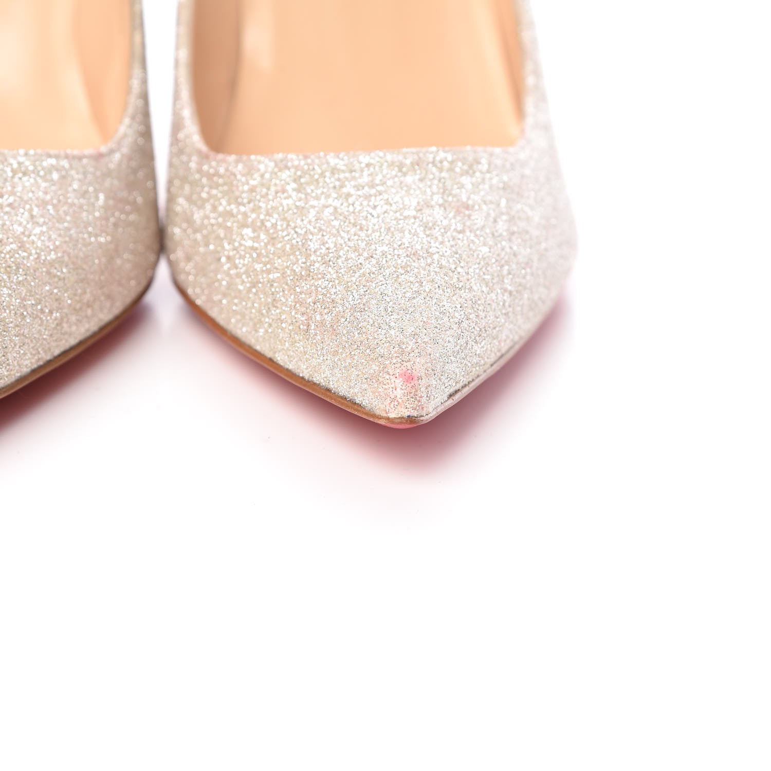 Christian Louboutin Glitter Decoltish 85 Pumps 39 Ivory 13 of 14