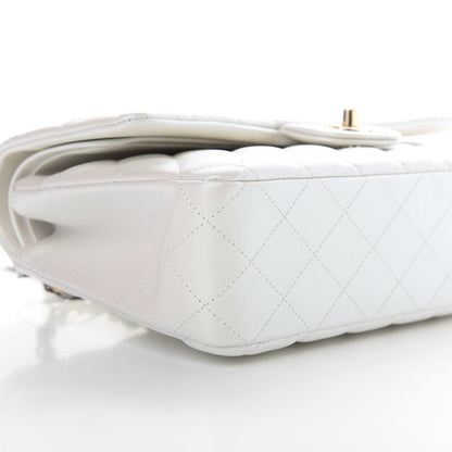 Chanel Iridescent Calfskin Quilted Medium Double Flap White 9 of 11