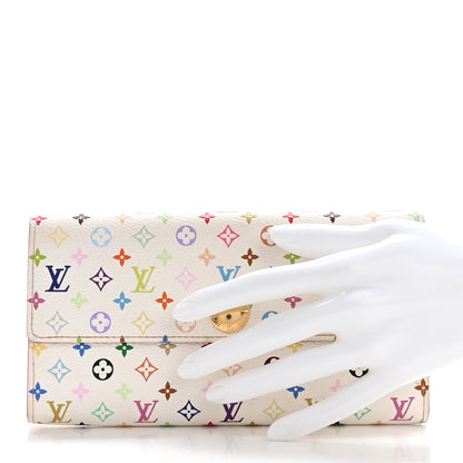 Louis Vuitton Monogram Multicolor Sarah Wallet White Grenade 2 of 10