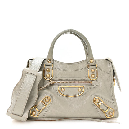 Balenciaga Chevre Gold Metallic Edge Hardware Mini City Gris Glace 1 of 11