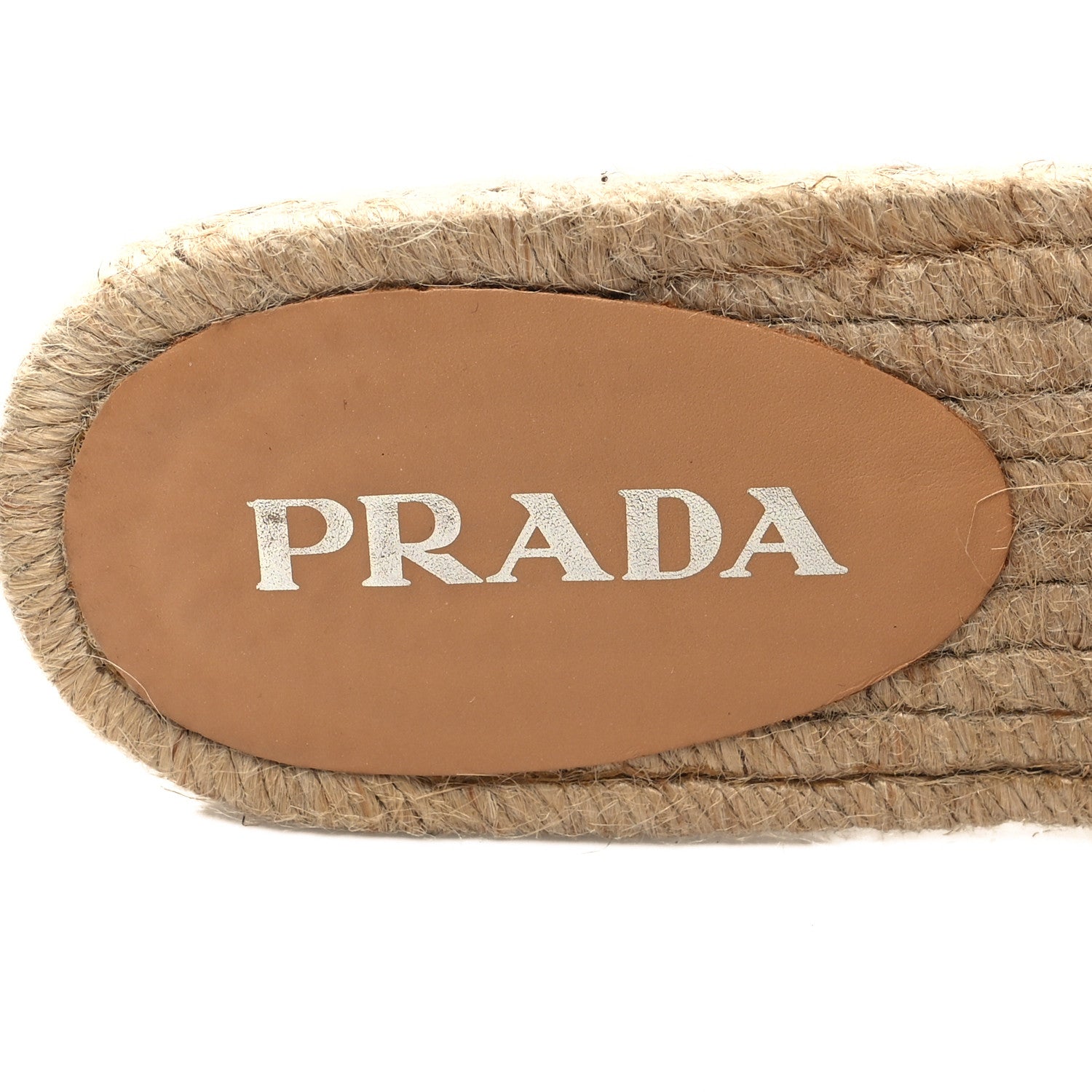 Prada Nastro Jacquard Logo Embroidered Espadrille 20mm Slippers 39 Naturale Azzurro 8 of 9