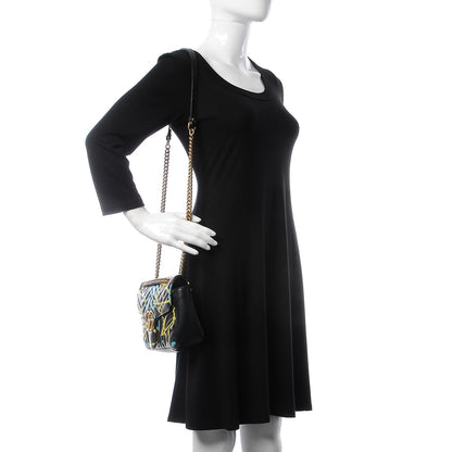 Gucci Calfskin Matelasse GucciGhost Small GG Marmont Shoulder Bag Black New Acquamarine 2 of 8