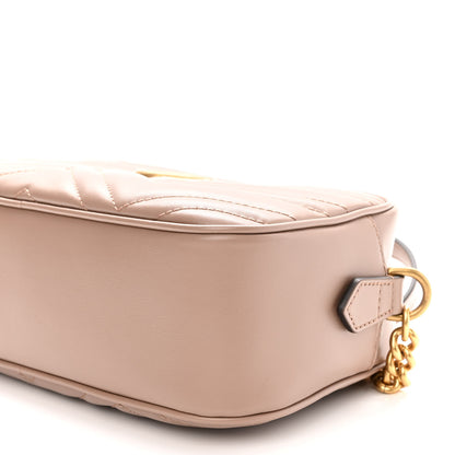 Gucci Calfskin Matelasse Small GG Marmont Chain Shoulder Bag Porcelain Rose 9 of 9