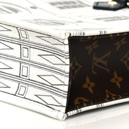 Louis Vuitton X FORNASETTI Calfskin Architettura Petit Sac Plat Black White 8 of 8