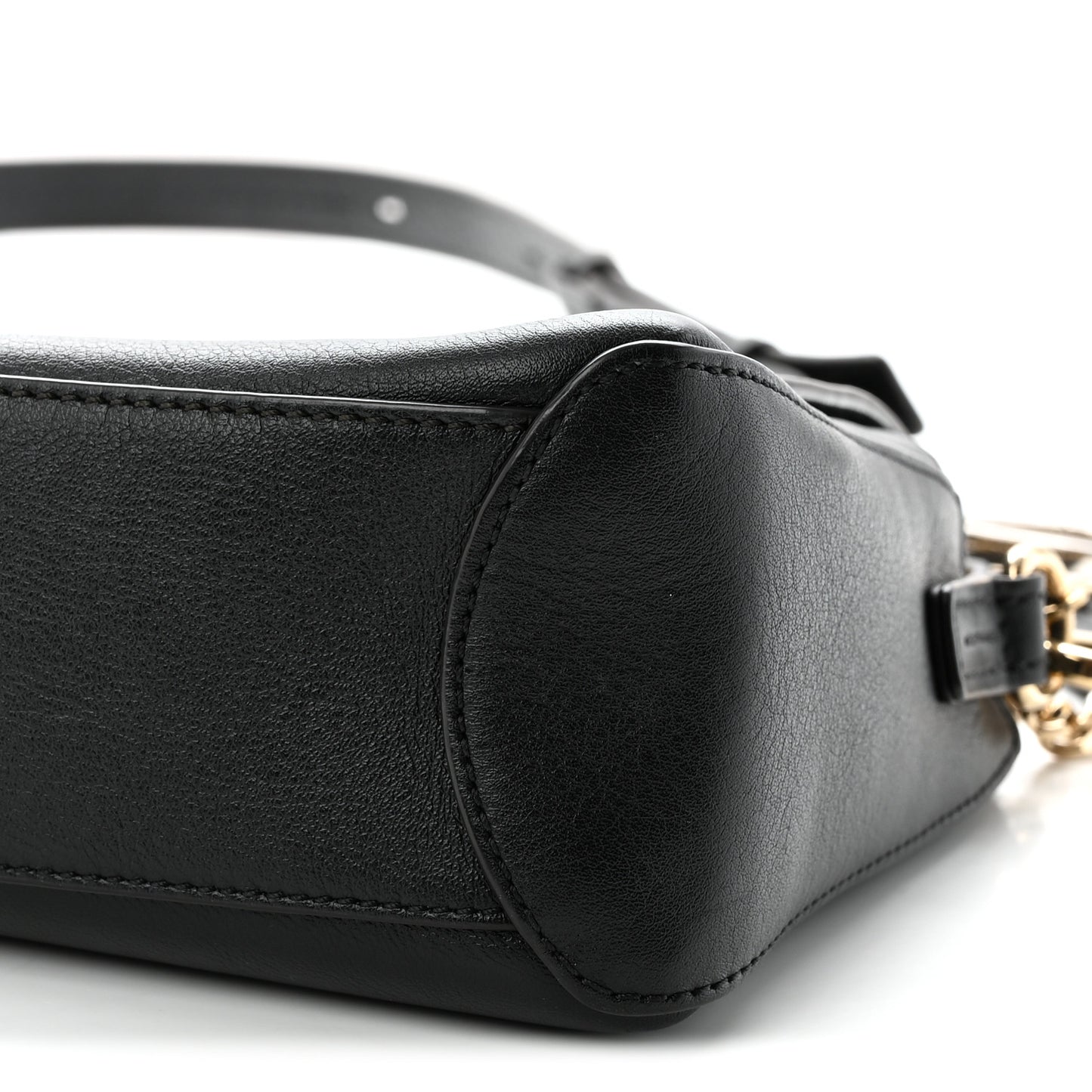 Calfskin Mini Faye Day Shoulder Bag Black