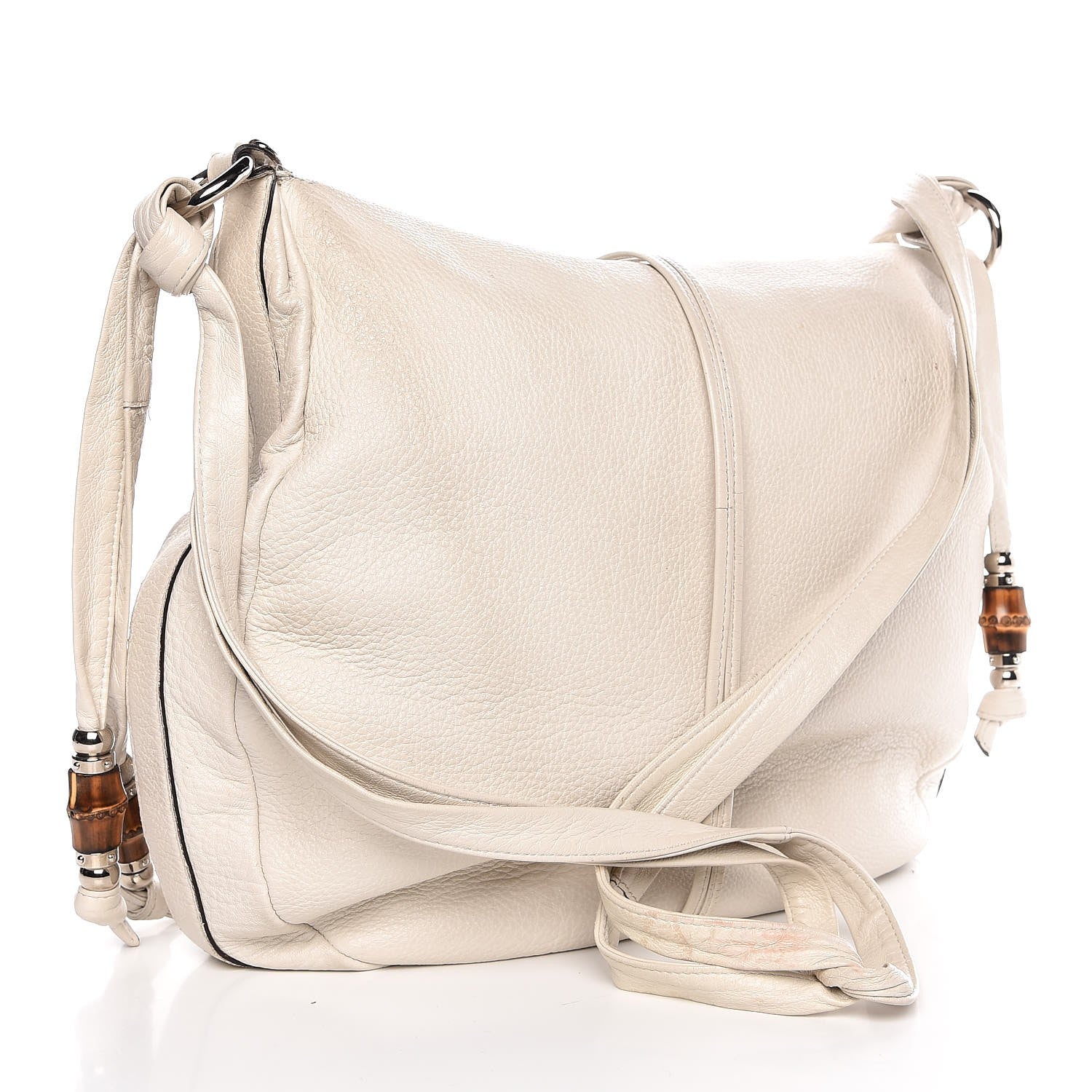 Gucci Calfskin Large Jungle Shoulder Bag White 3 of 12