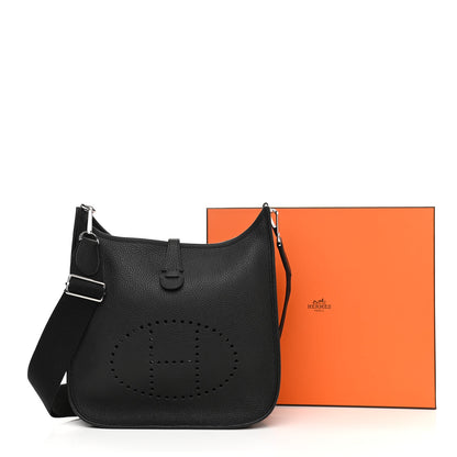 Hermes Taurillon Clemence Evelyne III PM Black 11 of 11