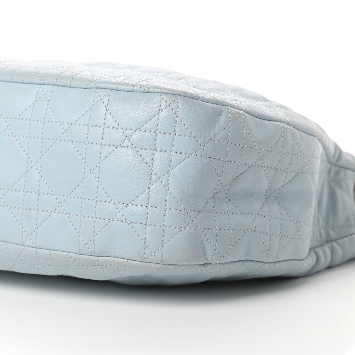 Lambskin Cannage Dior Soft Hobo Light Blue