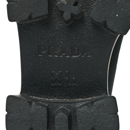 Prada Knit Rubber Triangle Logo Monolith 55mm Ankle Boots 40 Black 7 of 8