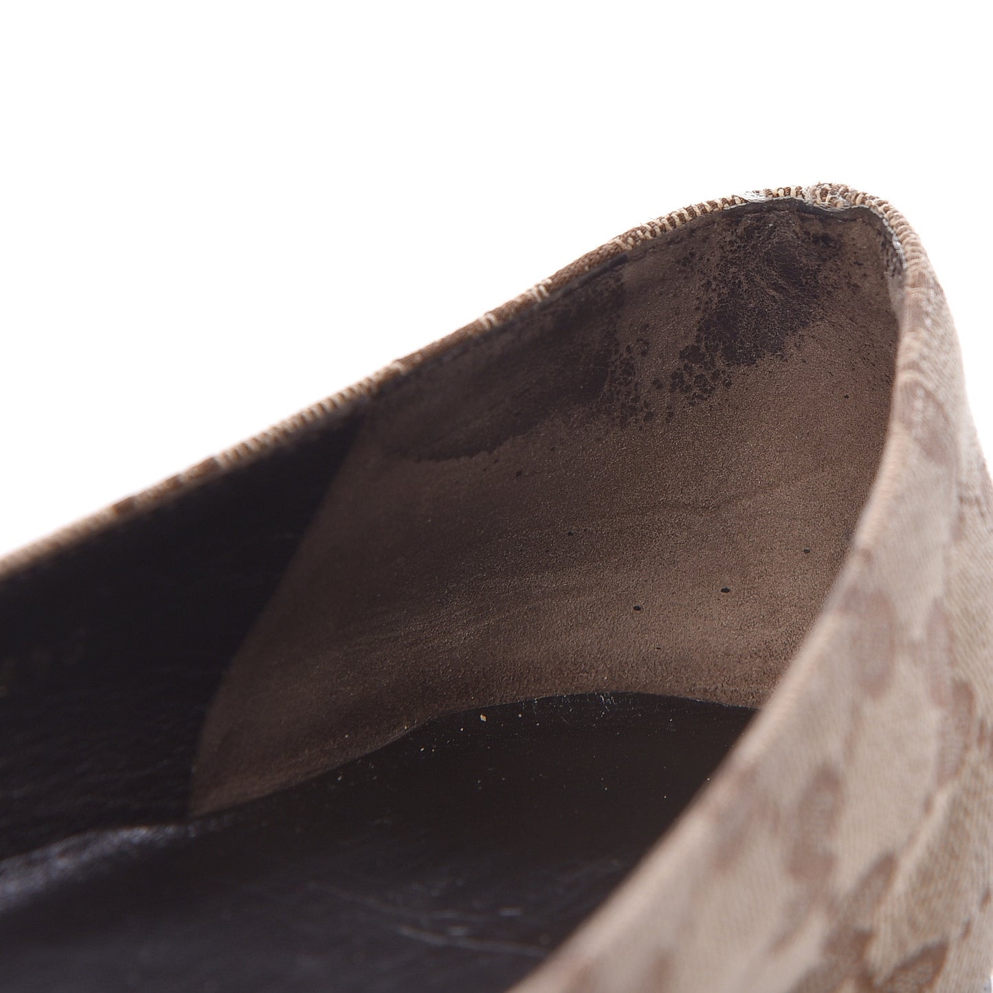 GG Monogram Ballet Flat 36.5 Beige Ebony