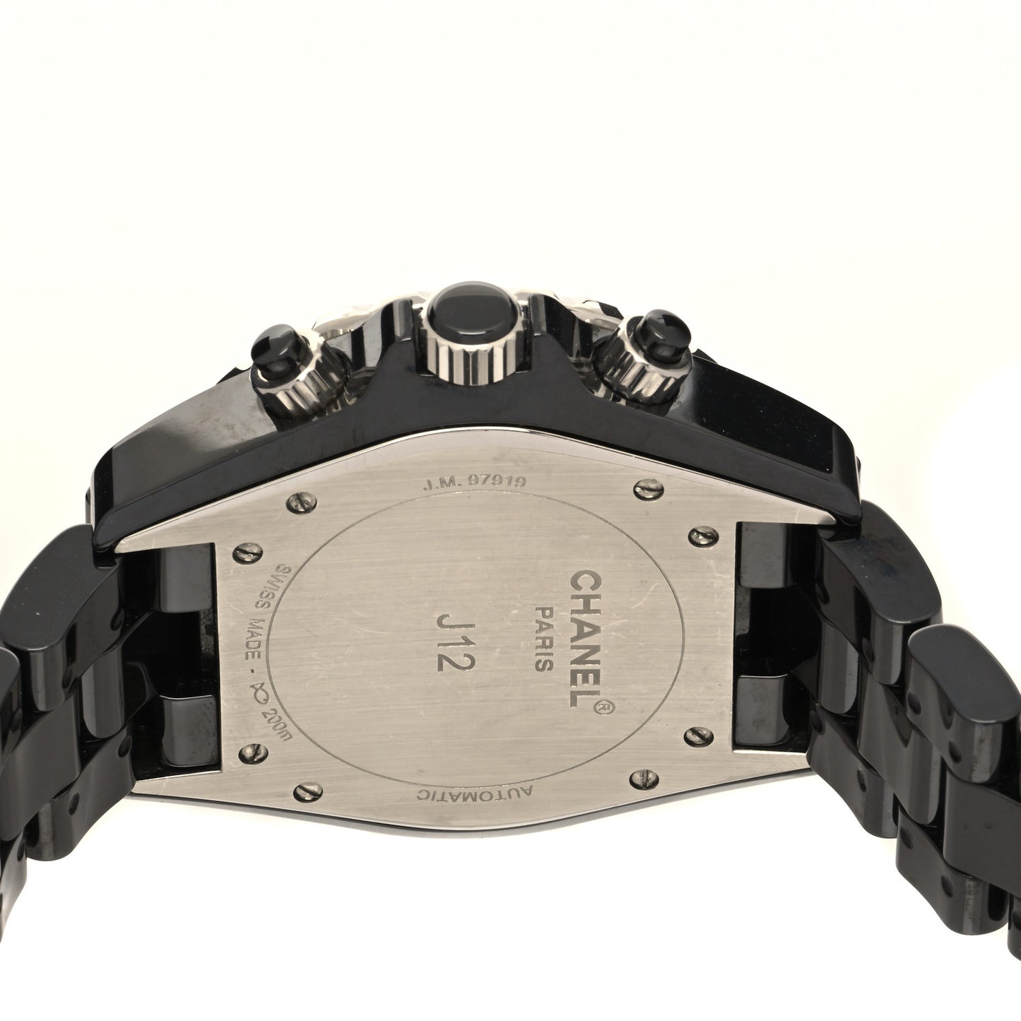 Stainless Steel Ceramic 41mm J12 Chronograph Automatic Watch Black