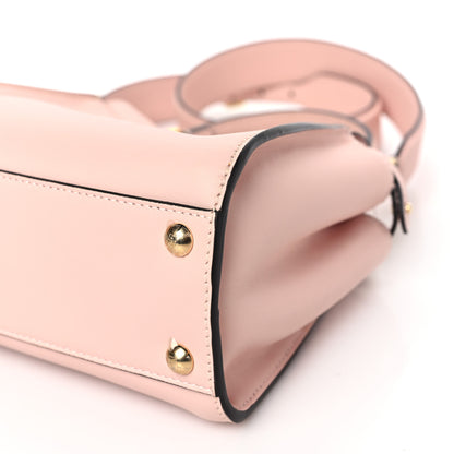 Fendi Vitello Seta Canvas FF Embroidered Mini Peekaboo Iconic Satchel Rosa Confetto 10 of 10