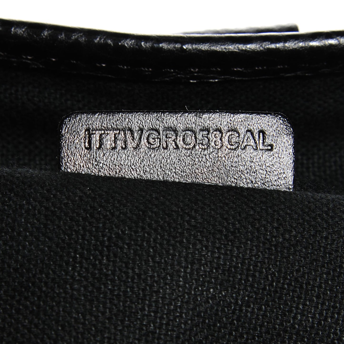 Grained Calfskin Haymarket Check Small Tote Black