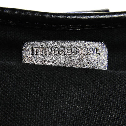 Burberry Grained Calfskin Haymarket Check Small Tote Black 8 of 8