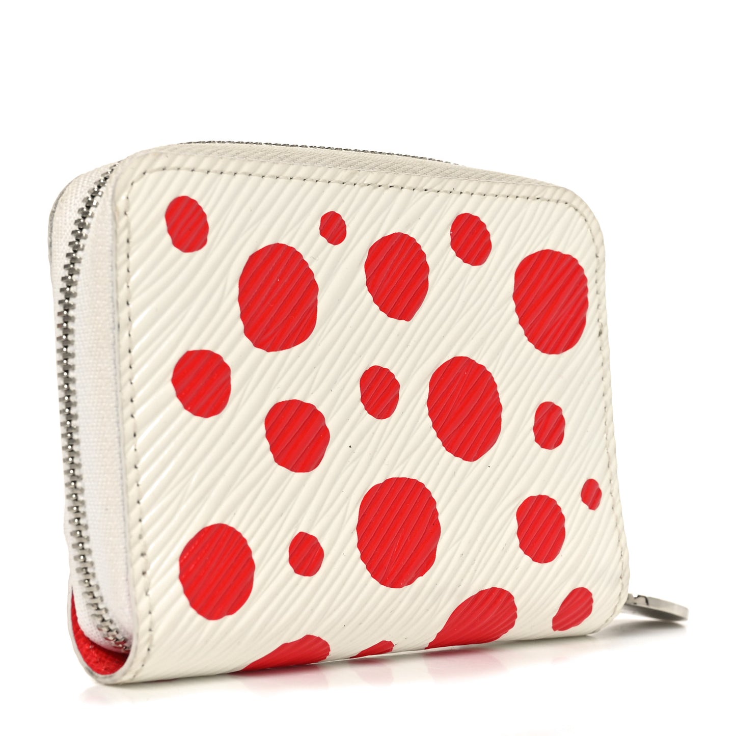 LV X YK Kusama Epi Zippy Coin Purse White