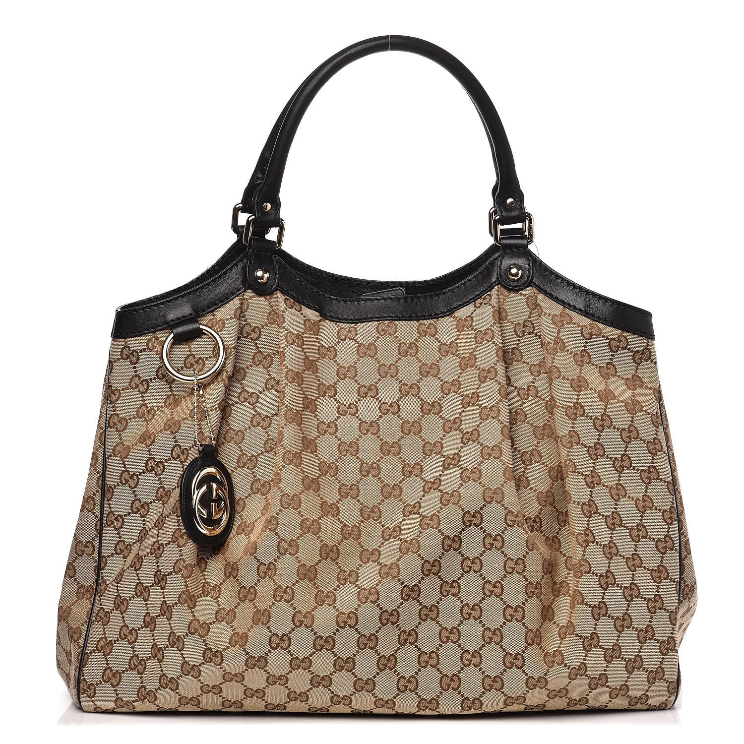 Gucci Monogram Large Sukey Tote Beige Ebony Black 1 of 7