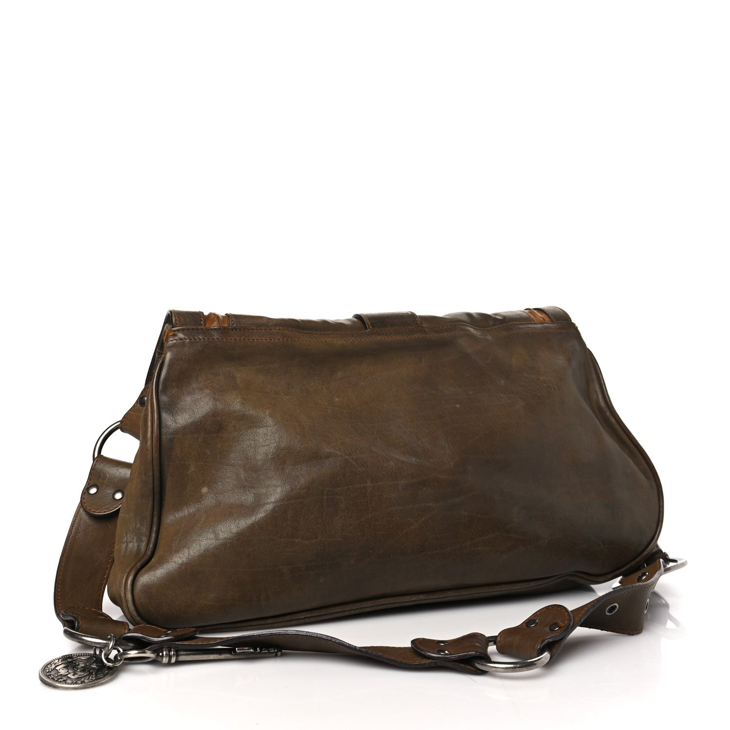 Christian Dior Calfskin Gaucho Double Saddle Bag Brown 3 of 16