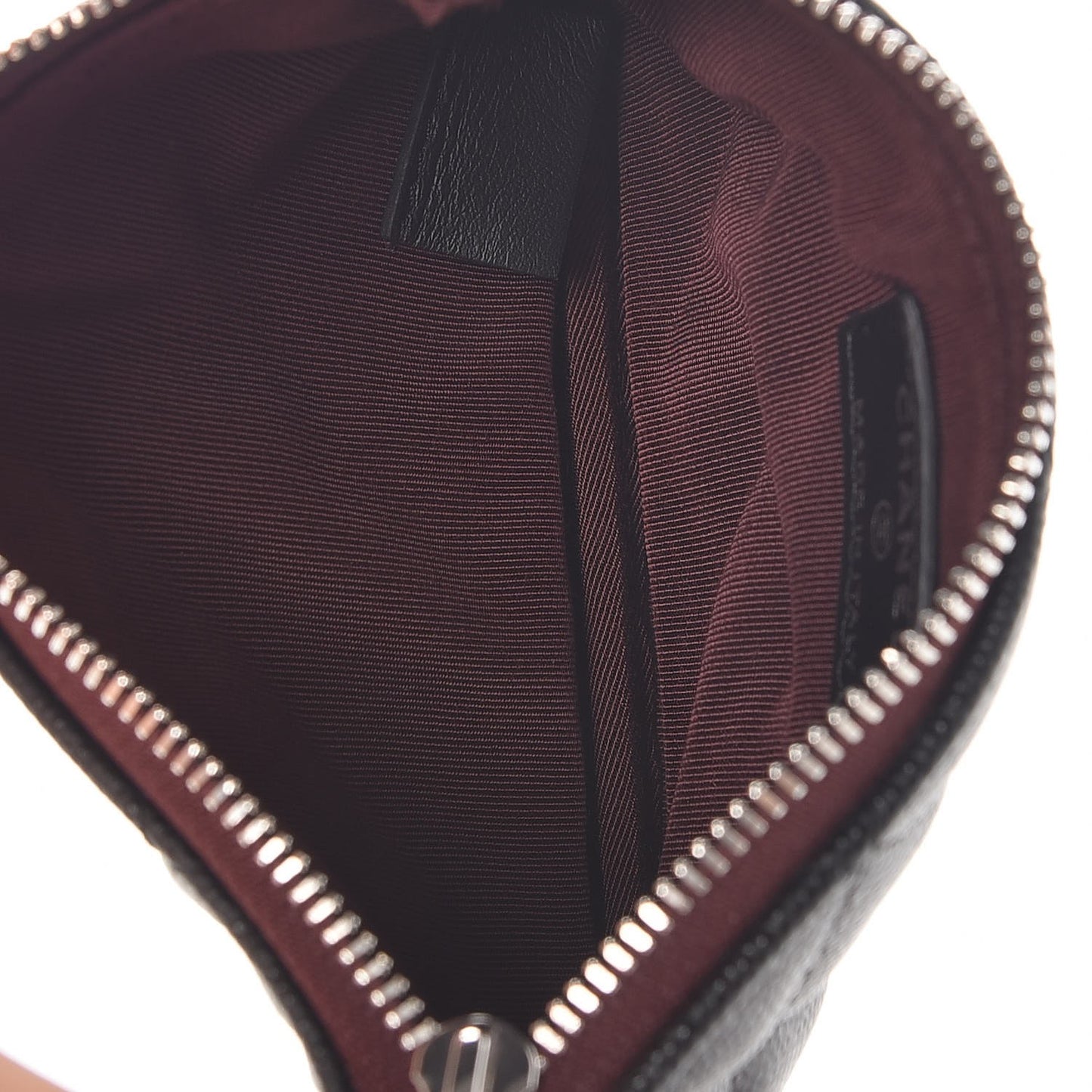 Caviar Quilted Small Cosmetic Case Black