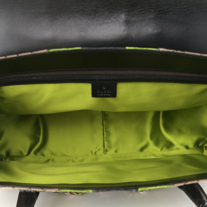 Gucci Crocodile Web Monogram Tom Ford Dragon Tote Dark Brown Green 5 of 14