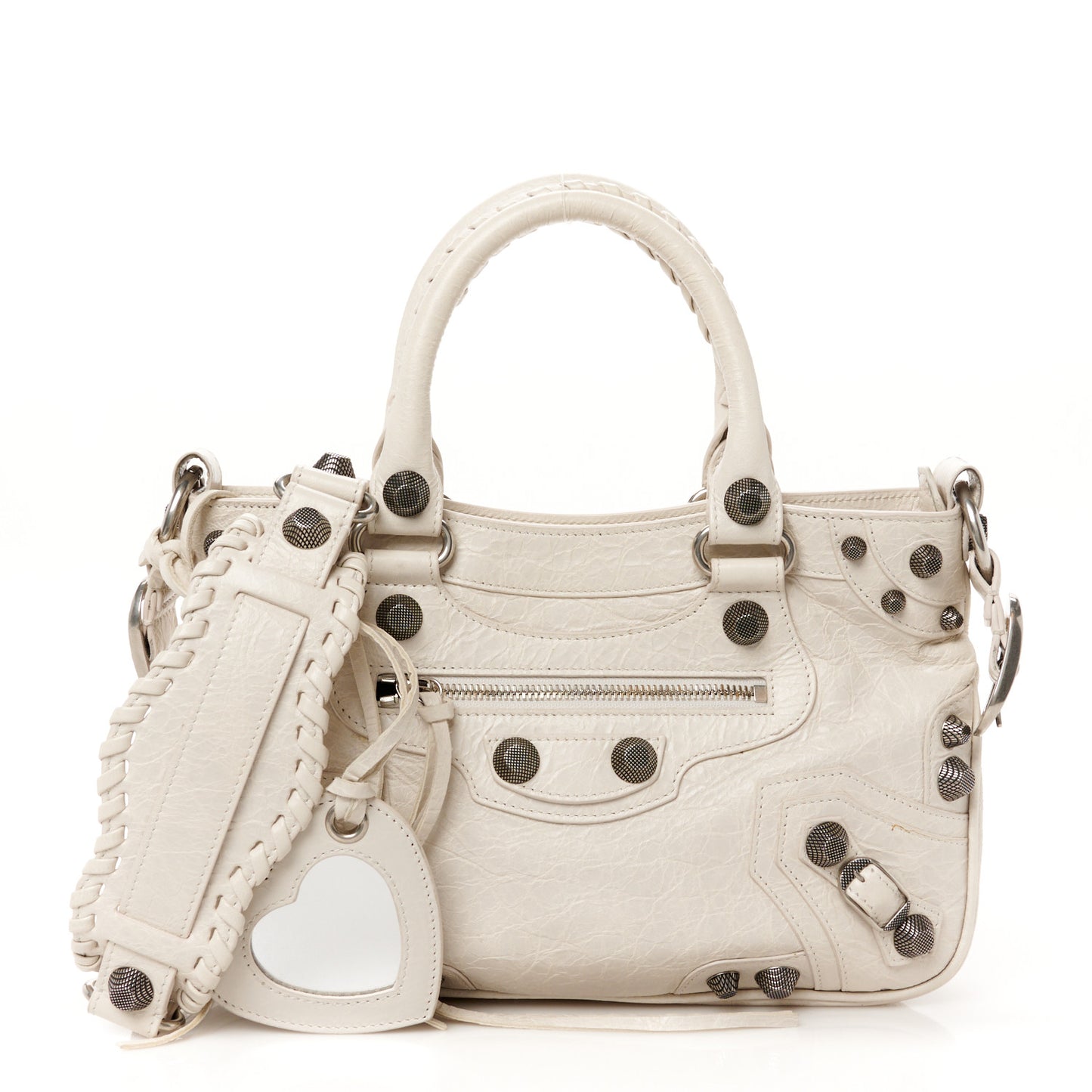 Agneau Arena Neo Cagole Medium Handbag White