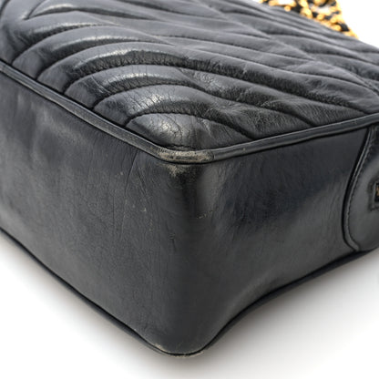 Chanel Lambskin Chevron Quilted Camera Case Black 10 of 10