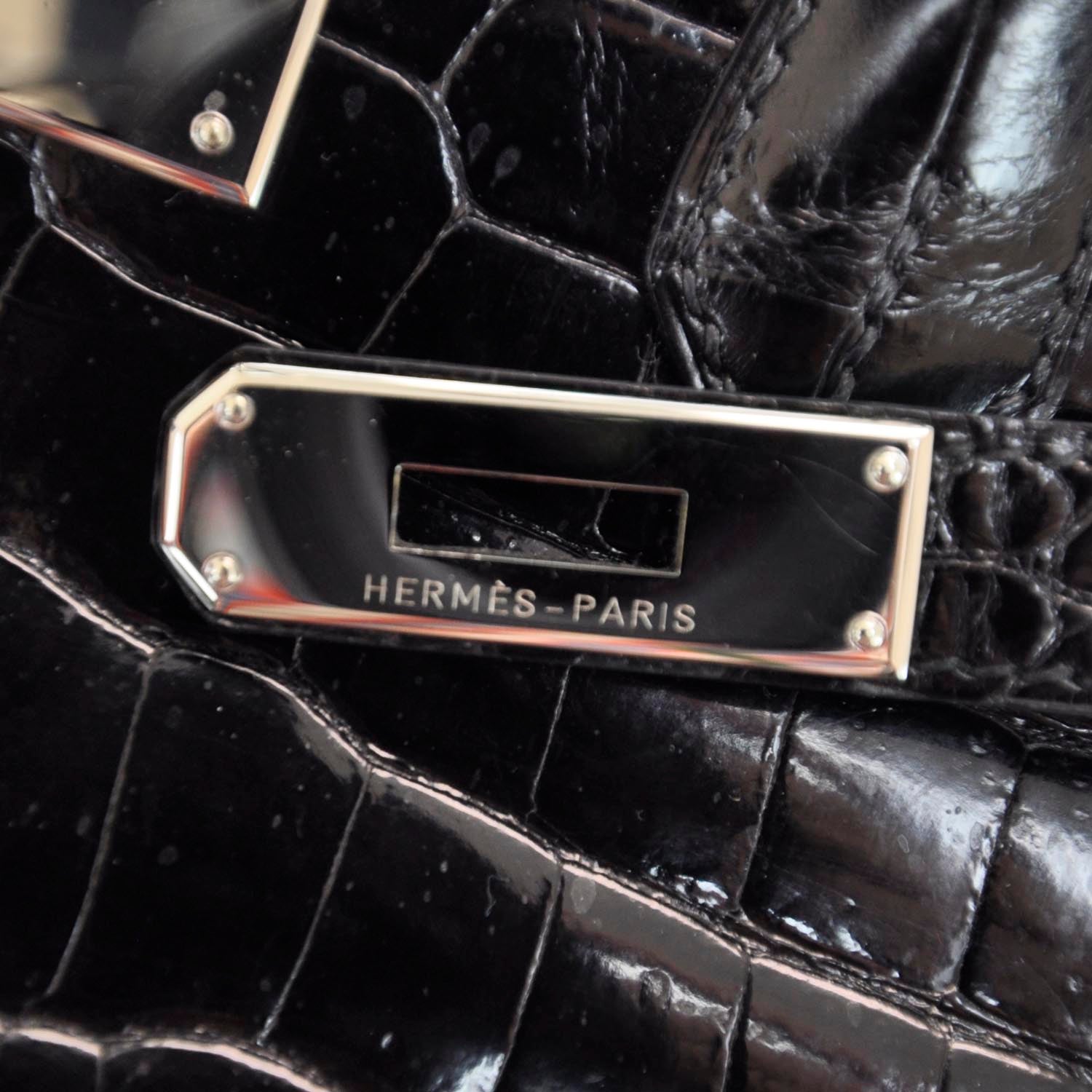 Hermes Niloticus Crocodile BIRKIN 35 Black 9 of 10