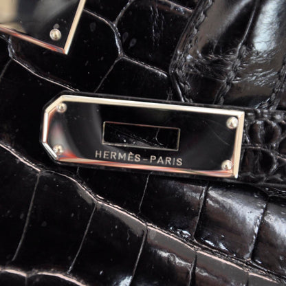 Hermes Niloticus Crocodile BIRKIN 35 Black 9 of 10