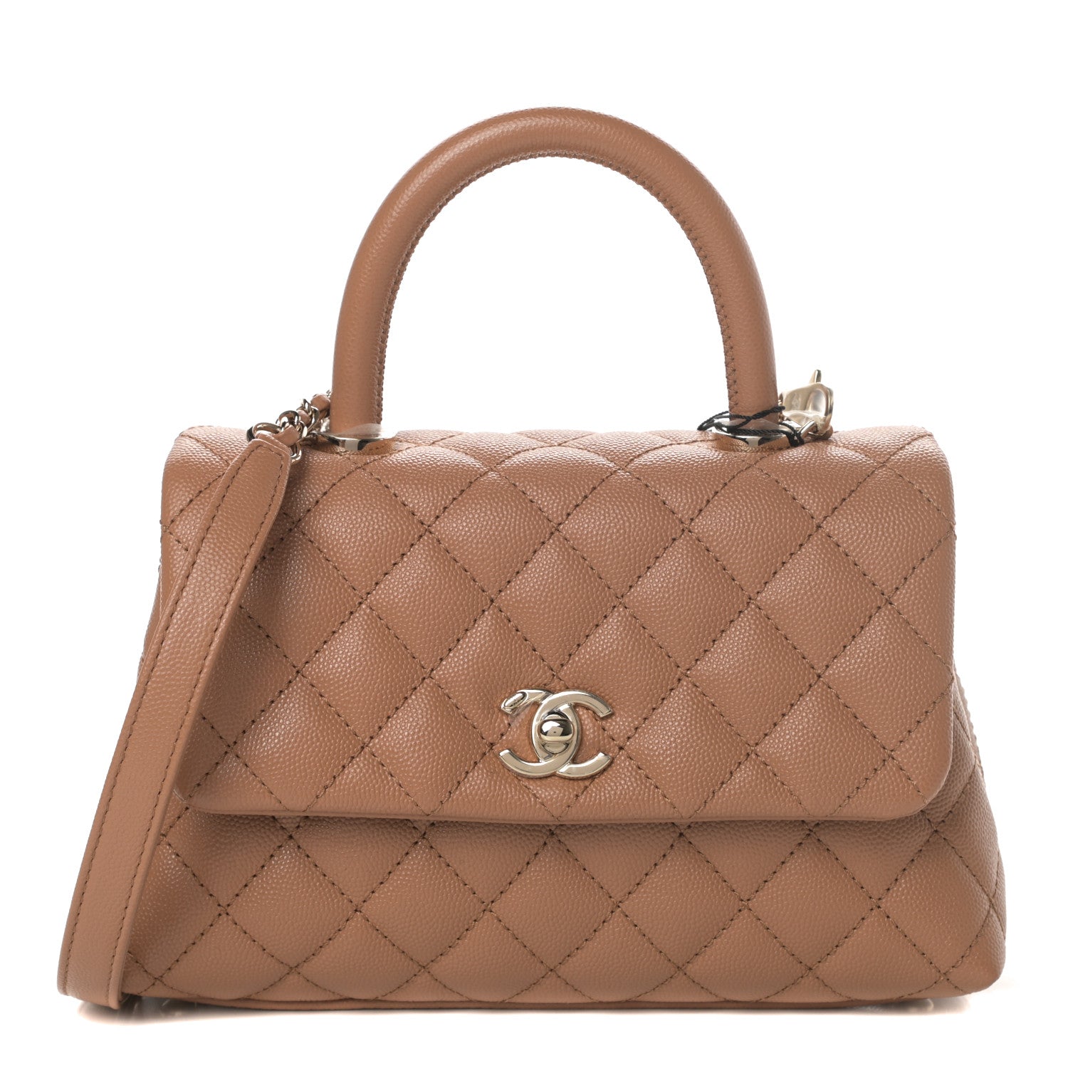 Chanel Caviar Quilted Mini Coco Handle Flap Brown 1 of 11