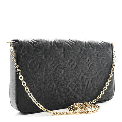 Louis Vuitton Empreinte Pochette Felicie Chain Wallet Black 4 of 13