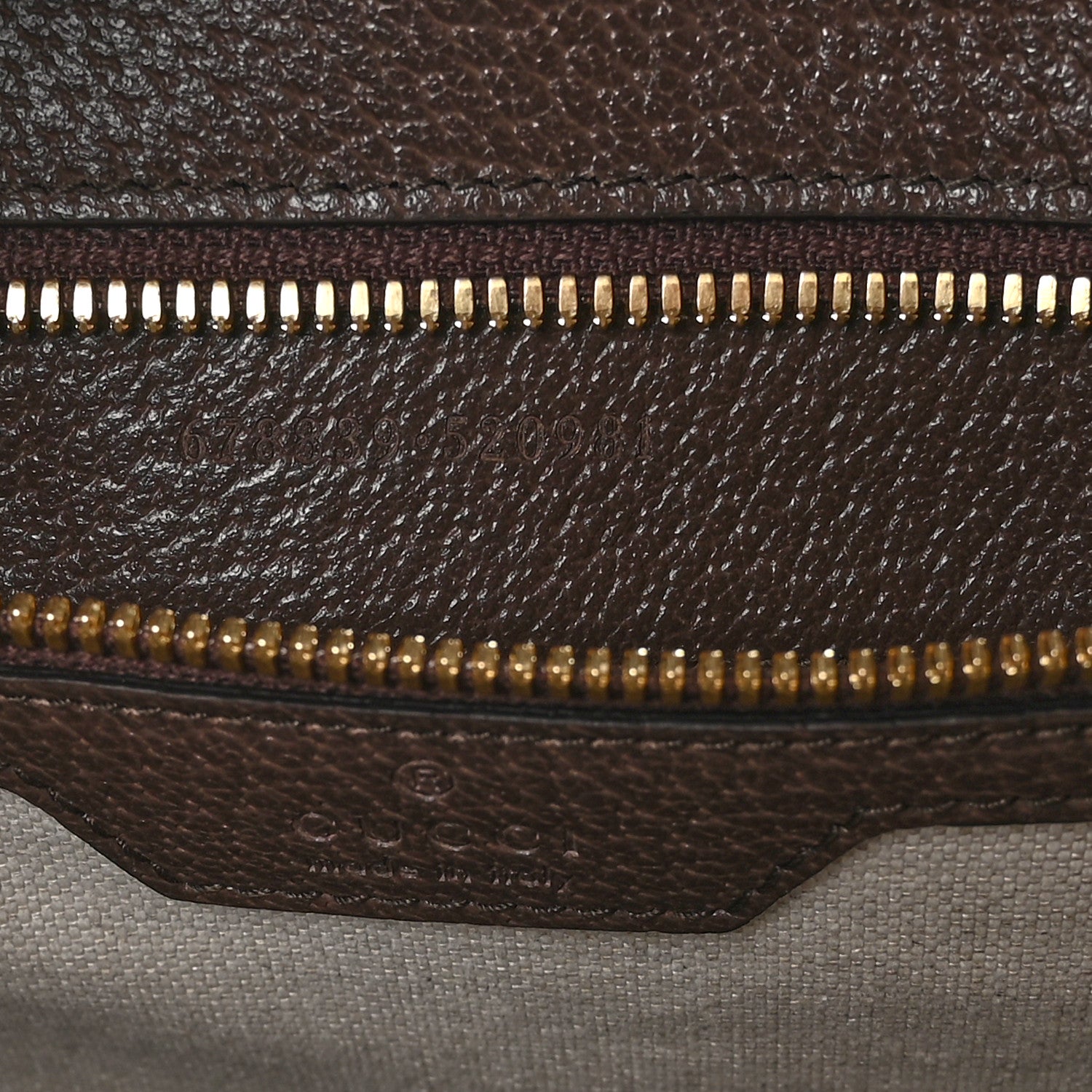 Gucci Monogram Jumbo GG Textured Dollar Calfskin Web Tote Bag Camel Ebony New Acero 7 of 13