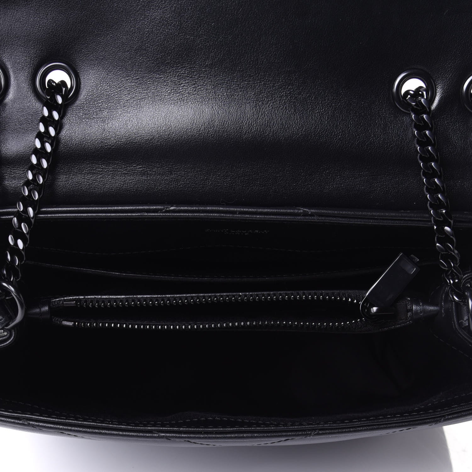 Saint Laurent Calfskin Y Quilted Monogram Small Loulou Chain Satchel Black 3 of 3