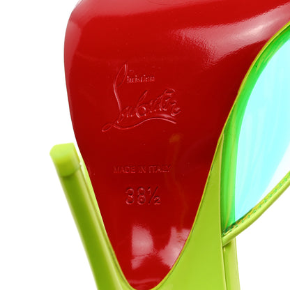 Christian Louboutin PVC Just Arch 100 Slide Sandals 38.5 Neon Yellow 7 of 7