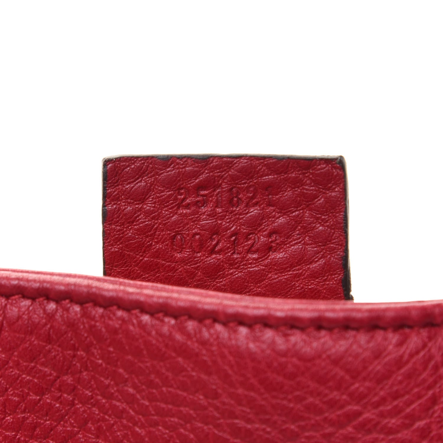 Gucci Pebbled Calfskin Small 1973 Chain Shoulder Bag Red 7 of 11