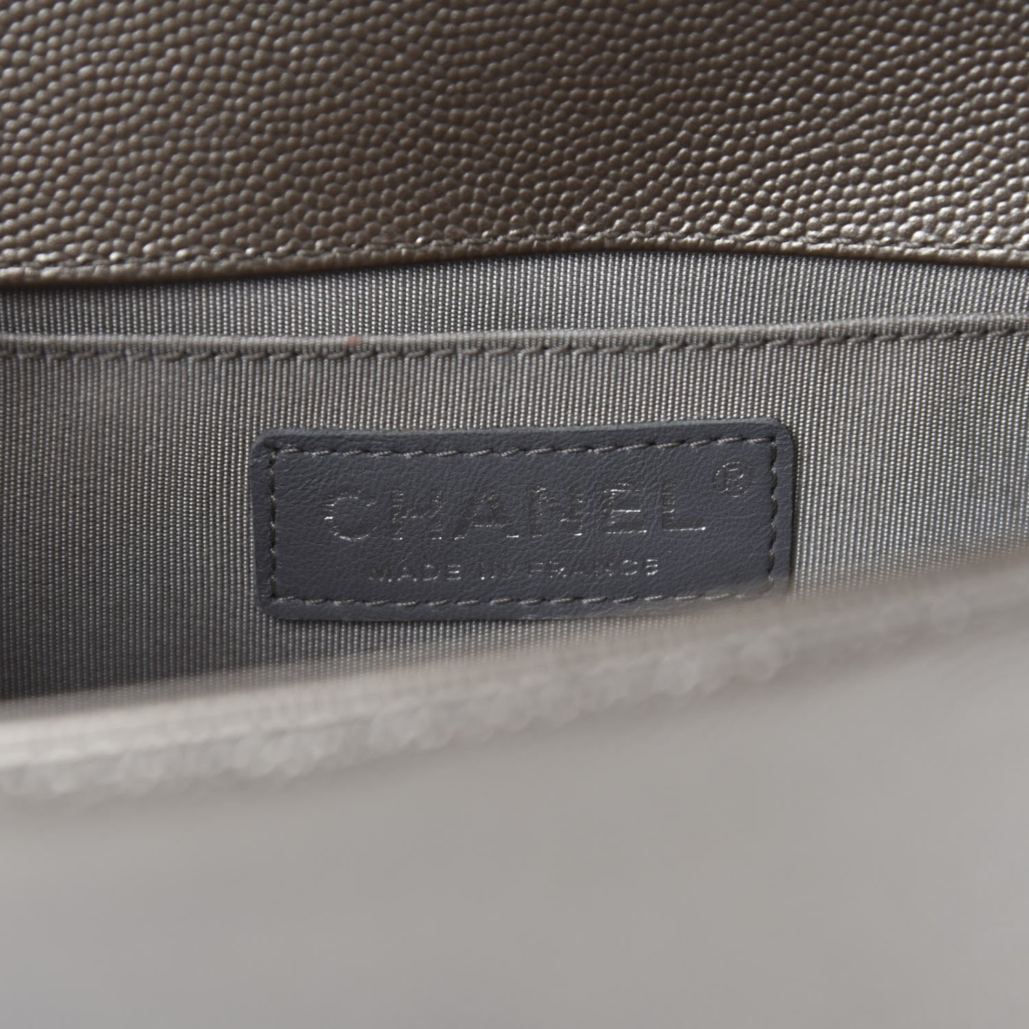 Chanel Metallic Caviar Quilted Small Boy Flap Bronze 8 of 10