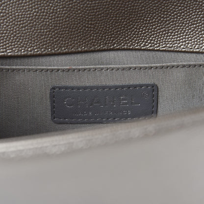 Chanel Metallic Caviar Quilted Small Boy Flap Bronze 8 of 10
