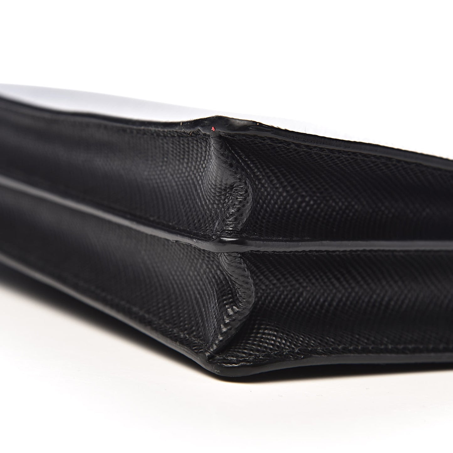 Saffiano Cuir Clutch Wristlet Bag Black