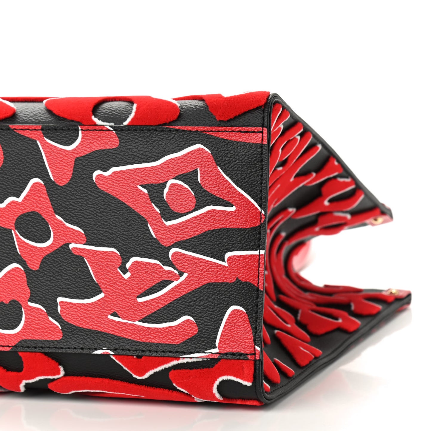 X UF Tufted Monogram Onthego GM Black Red