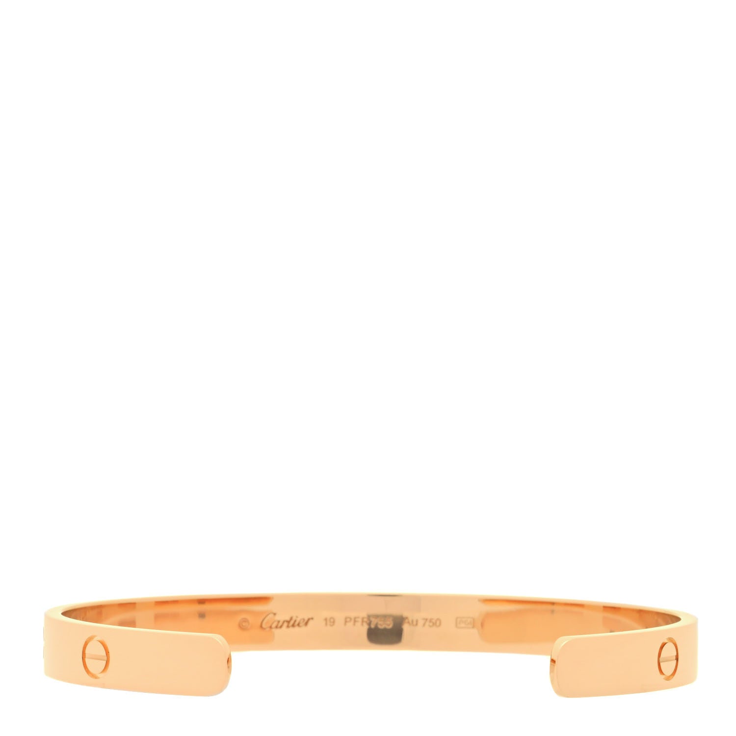 Cartier 18K Pink Gold LOVE Cuff Bracelet 19 2 of 4
