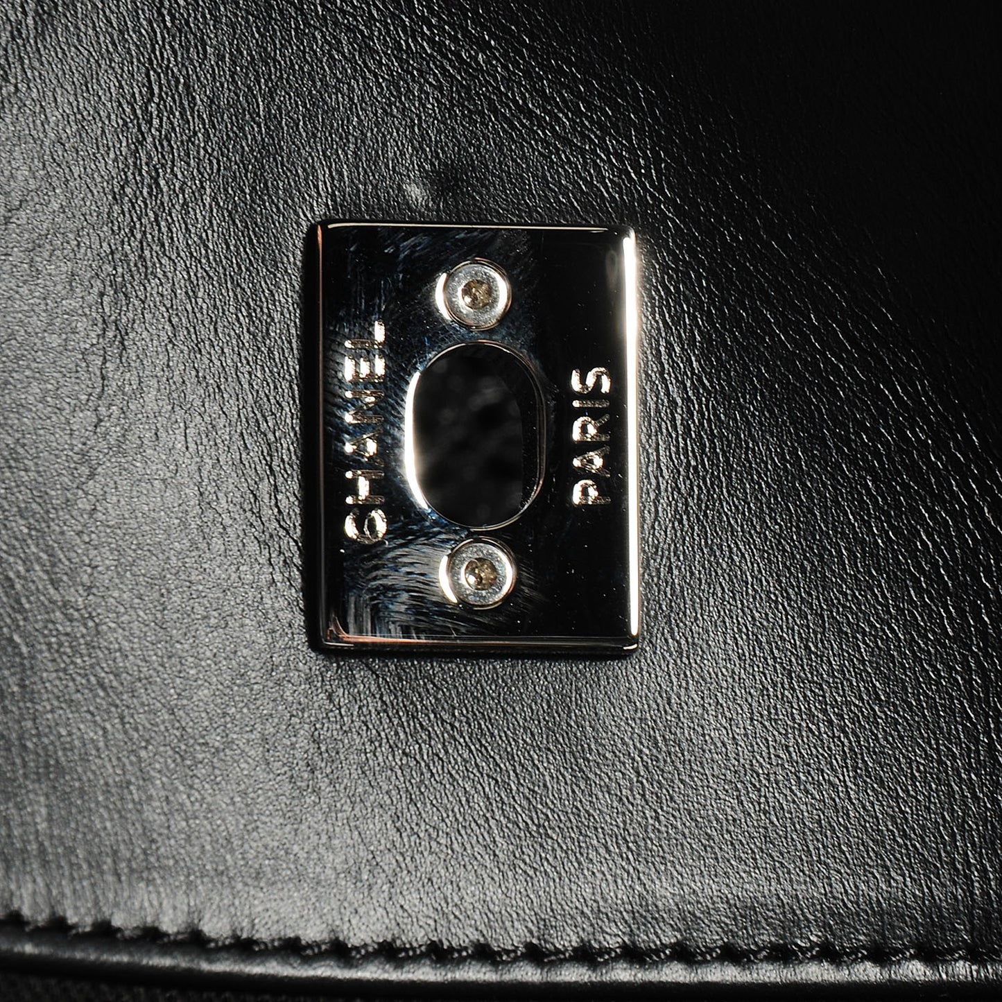 Calfskin Perforated Up In The Air Tote Black